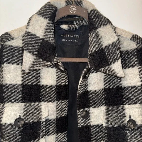 All Saints Fenix check jacket, size 6 - Picture 7 of 11